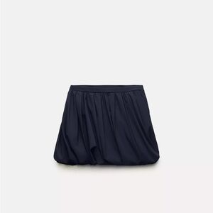 Zara Navy Balloon Bubble Mini Skirt